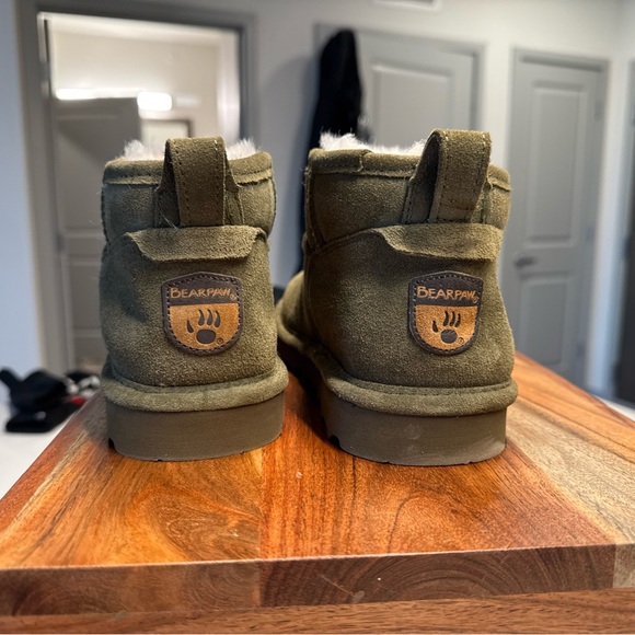 Bearpaws Olive Suede Ankle Boots - Picture 3 of 4